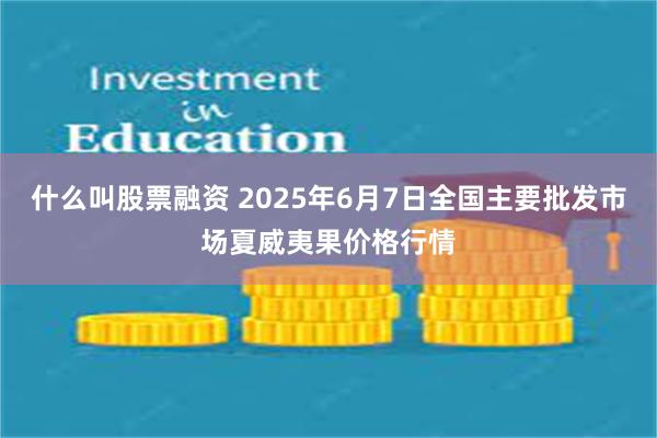 什么叫股票融资 2025年6月7日全国主要批发市场夏威夷果价格行情
