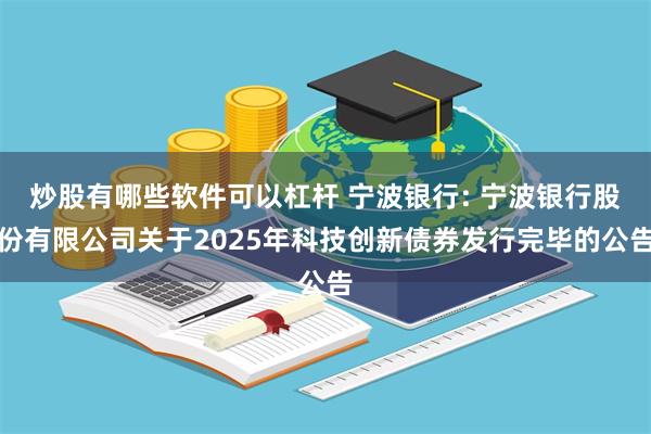 炒股有哪些软件可以杠杆 宁波银行: 宁波银行股份有限公司关于2025年科技创新债券发行完毕的公告