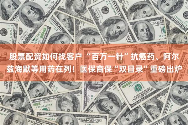 股票配资如何找客户 “百万一针”抗癌药、阿尔兹海默等用药在列！医保商保“双目录”重磅出炉
